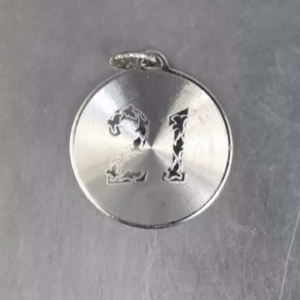 Sterling Silver 21 Pendant/Charm